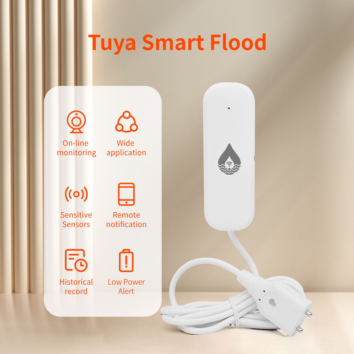 Home Security Network - Tuya Smart WiFi/Zigbee Water Leak Detector