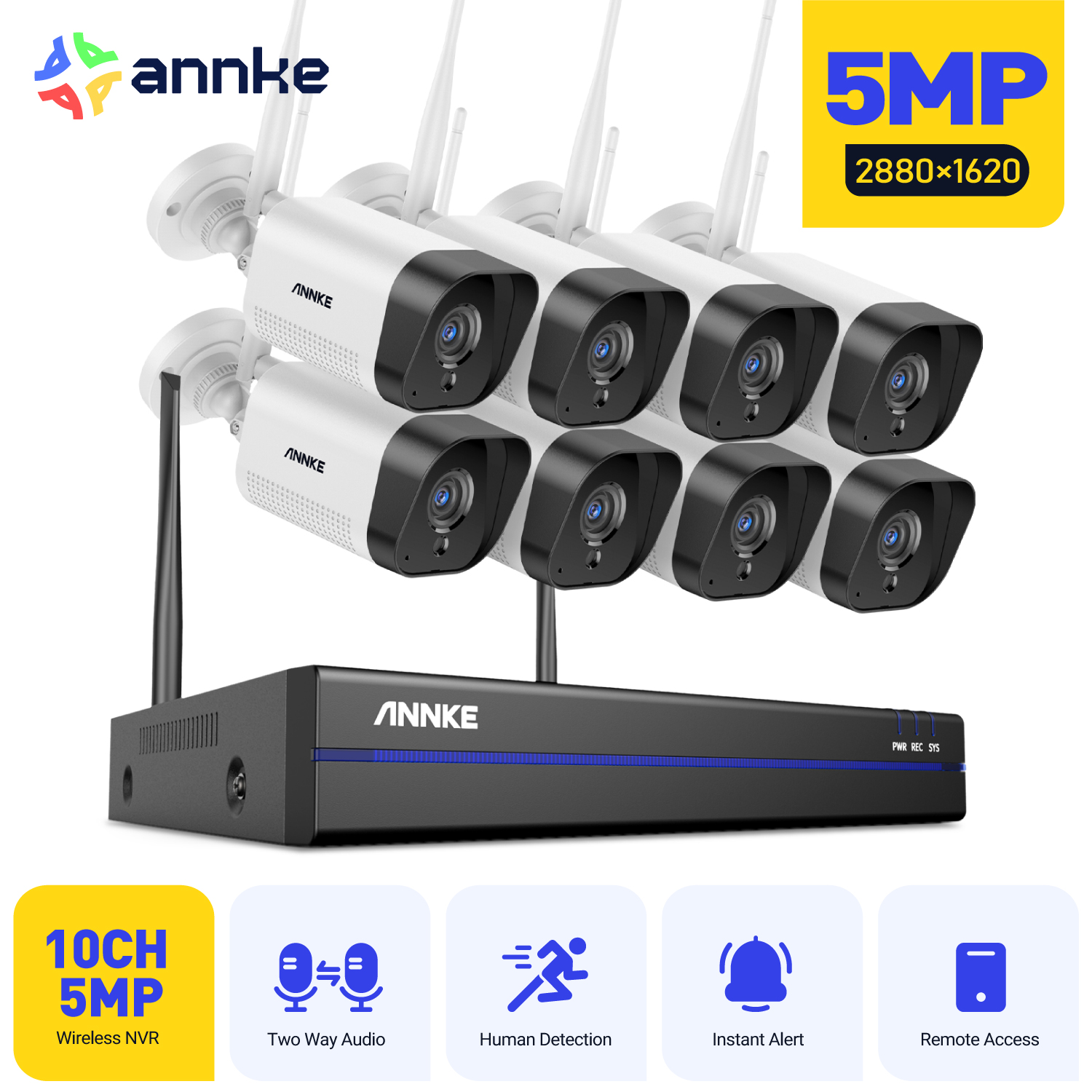Home Security Nvr - ANNKE 5MP WiFi CCTV System 16CH