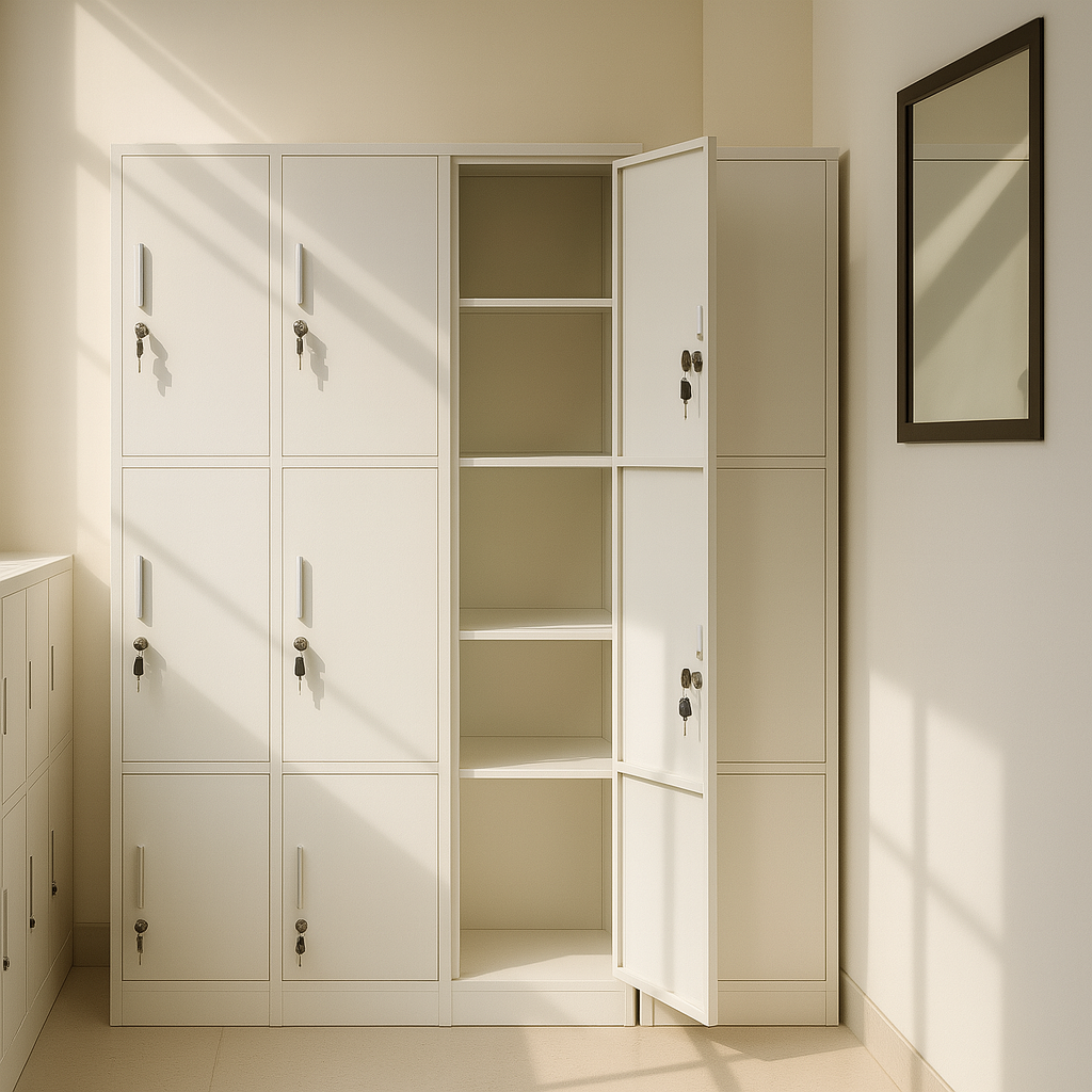 Home Security Features - Modern 3-Tier Lockable Eco-Friendly Modular Filing