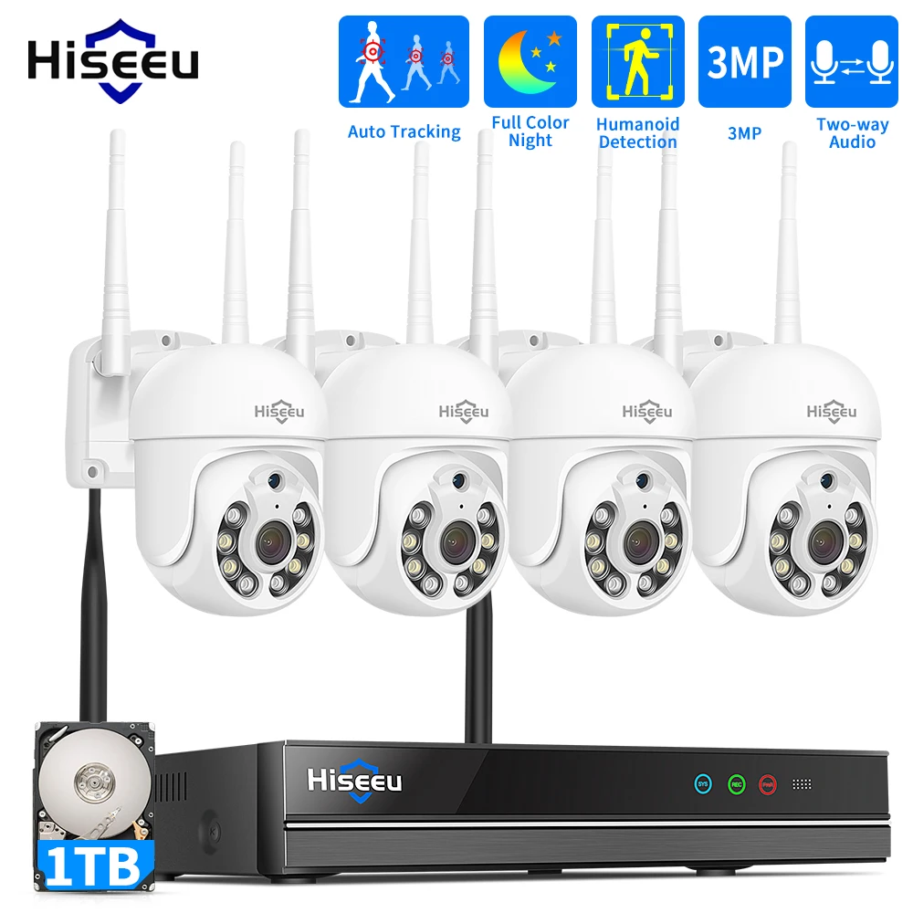 Home Security Nvr - Hiseeu 5MP WiFi CCTV Camera Security