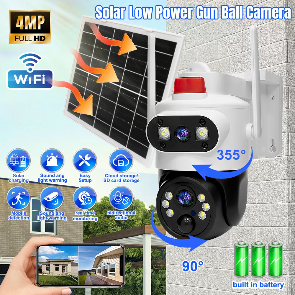 Home Security Network - Solar Security Cameras Wireless Outdoor Dual