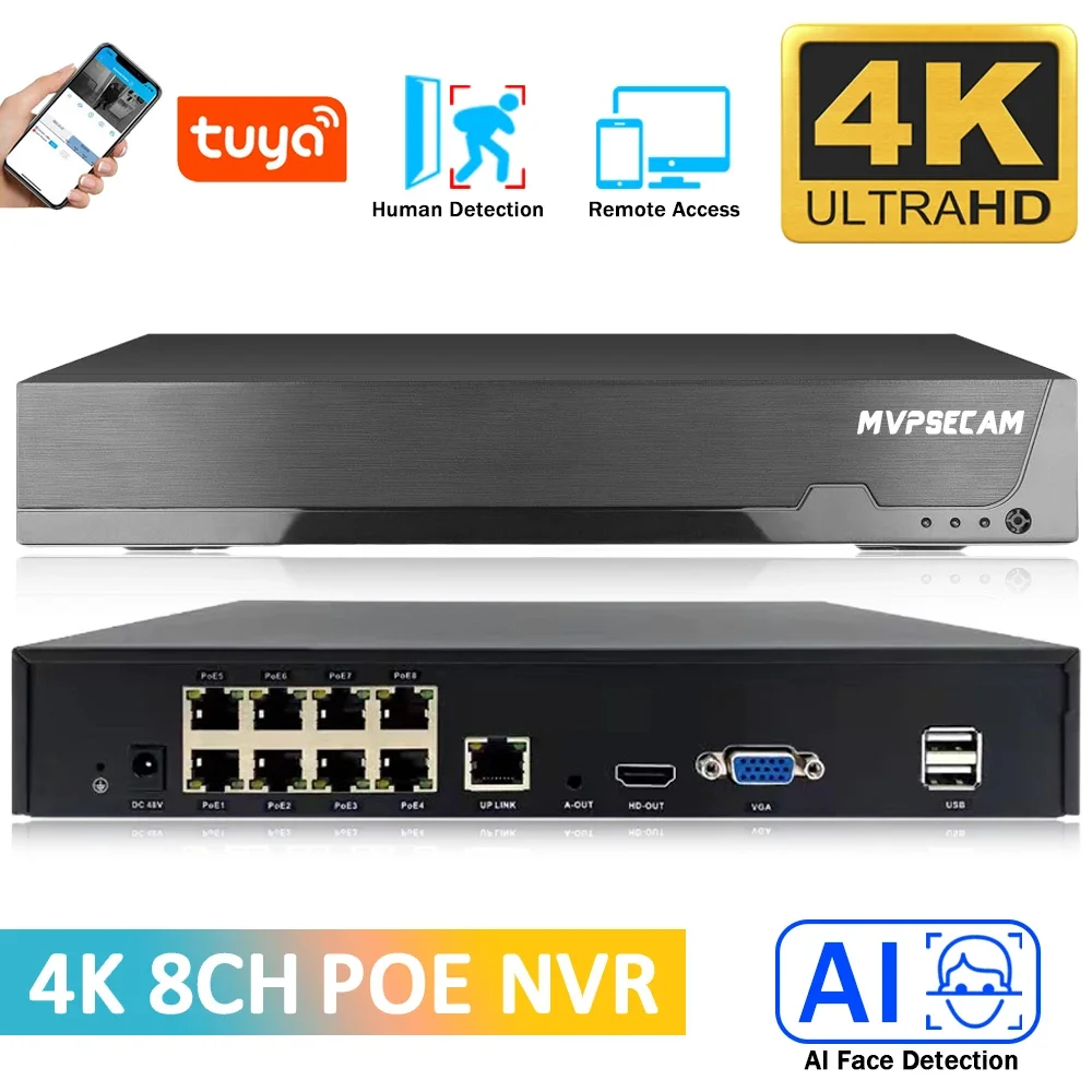 Home Security Network - Smart life 4K 8CH PoE NVR