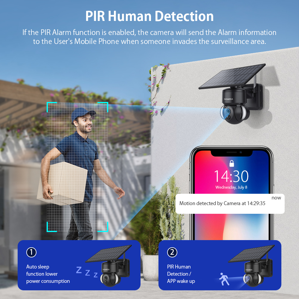 INQMEGA 3MP TUYA Solar Surveil - Home Security Network avis et prix