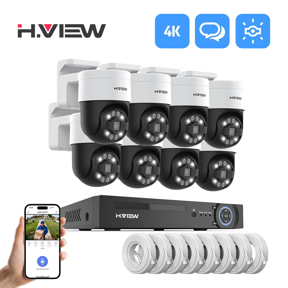 H.view 8Ch 4K 5MP 8MP Cctv Sec - Home Security Network avis et prix