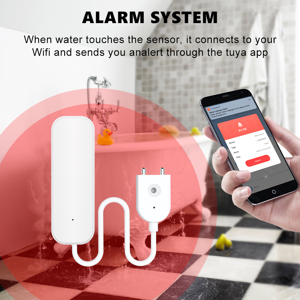 WiFi/Zigbee Water Sensor Tuya  - Home Security Network avis et prix