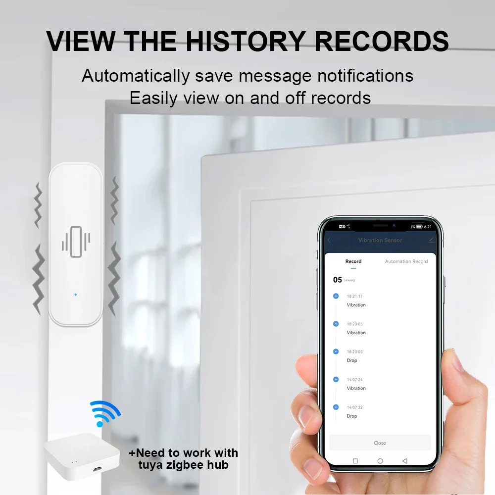 Smart ZigBee Vibration Sensor  - Home Security App avis et prix
