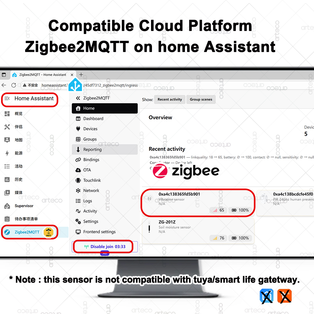 ZigBee Smart Vibration Sensor  - Home Security App avis et prix