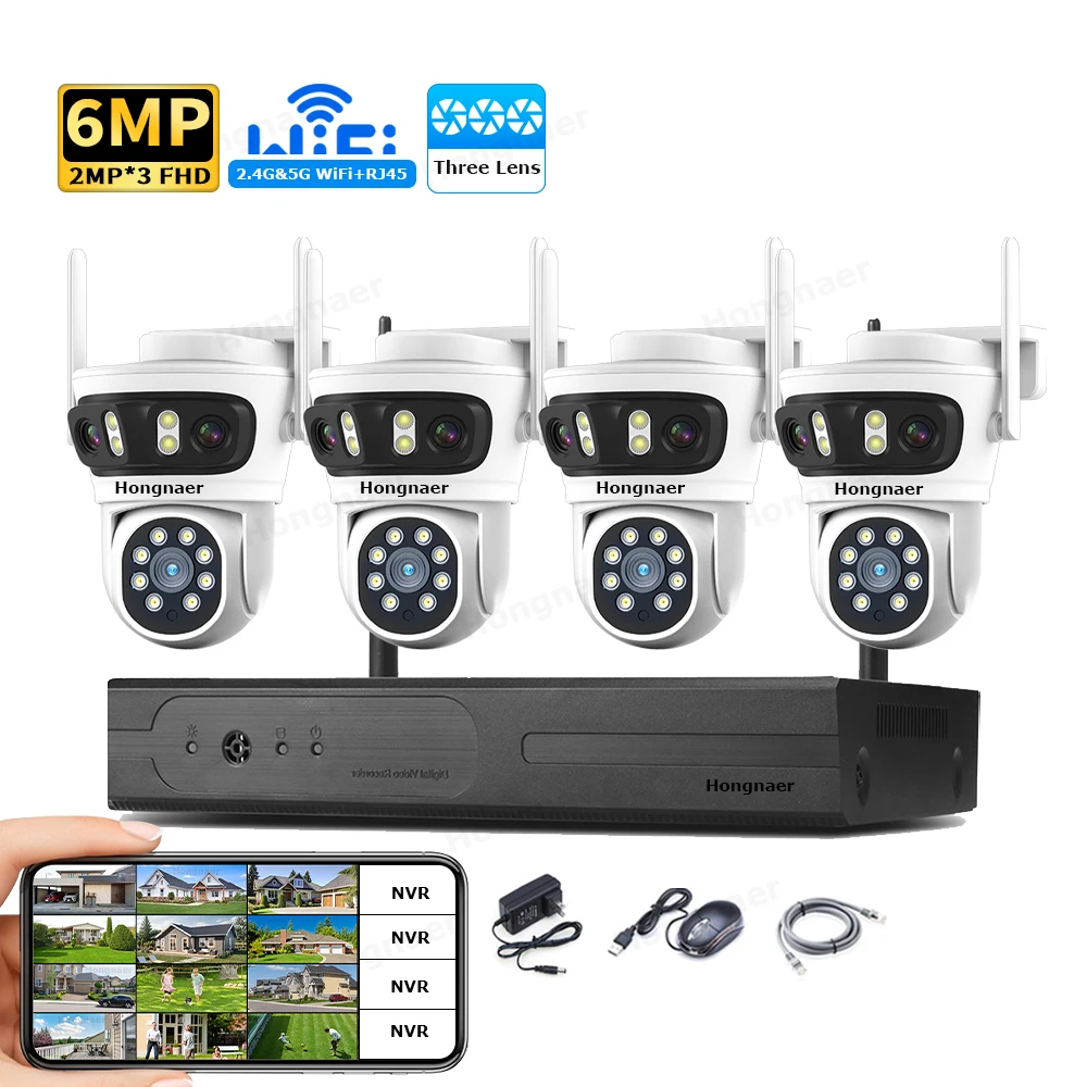 2026 Hongnaer 6MP 4CH 3 Lens 2 - Home Security Nvr avis et prix