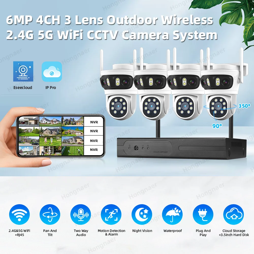 2026 Hongnaer 6MP 4CH 3 Lens 2 - Home Security Nvr avis et prix