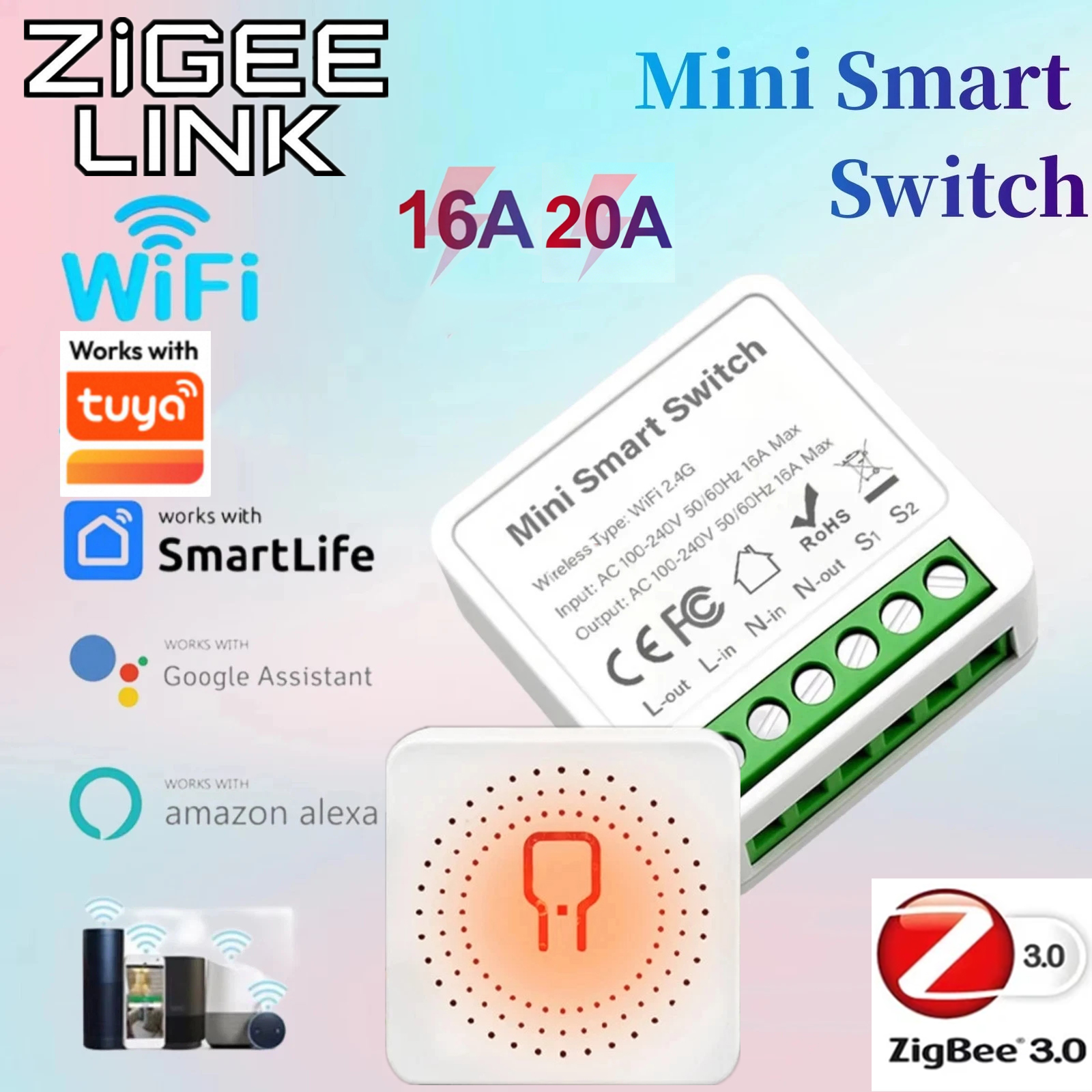 For Tuya Mini Smart WiFi Switc - Home Security App avis et prix