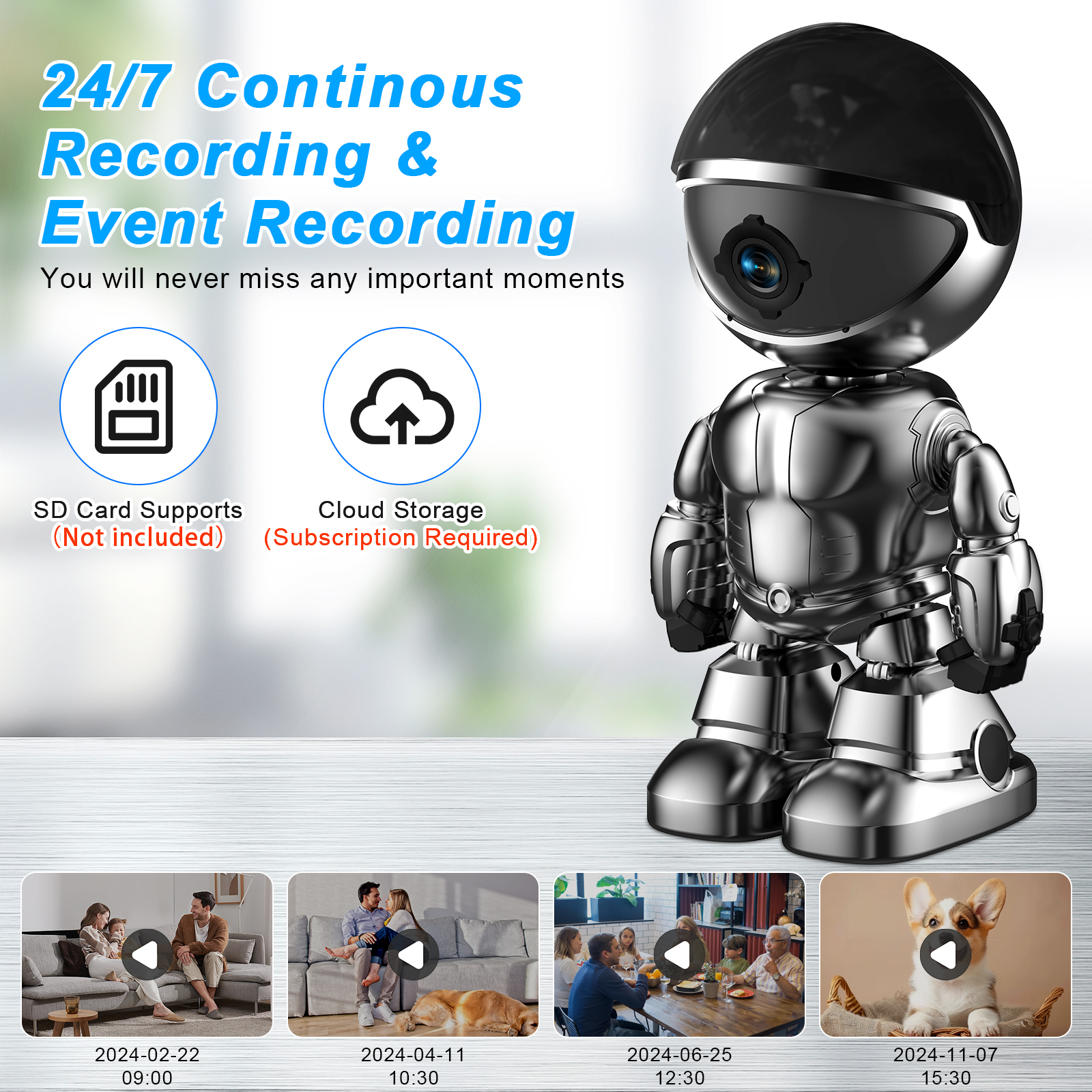 WESECUU Smart Robot Camera 3MP - Home Security Online avis et prix