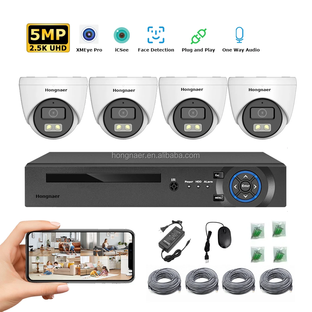 2026 Hongnaer 4MP 5MP 8MP 4CH  - Home Security Systems Wireless avis et prix