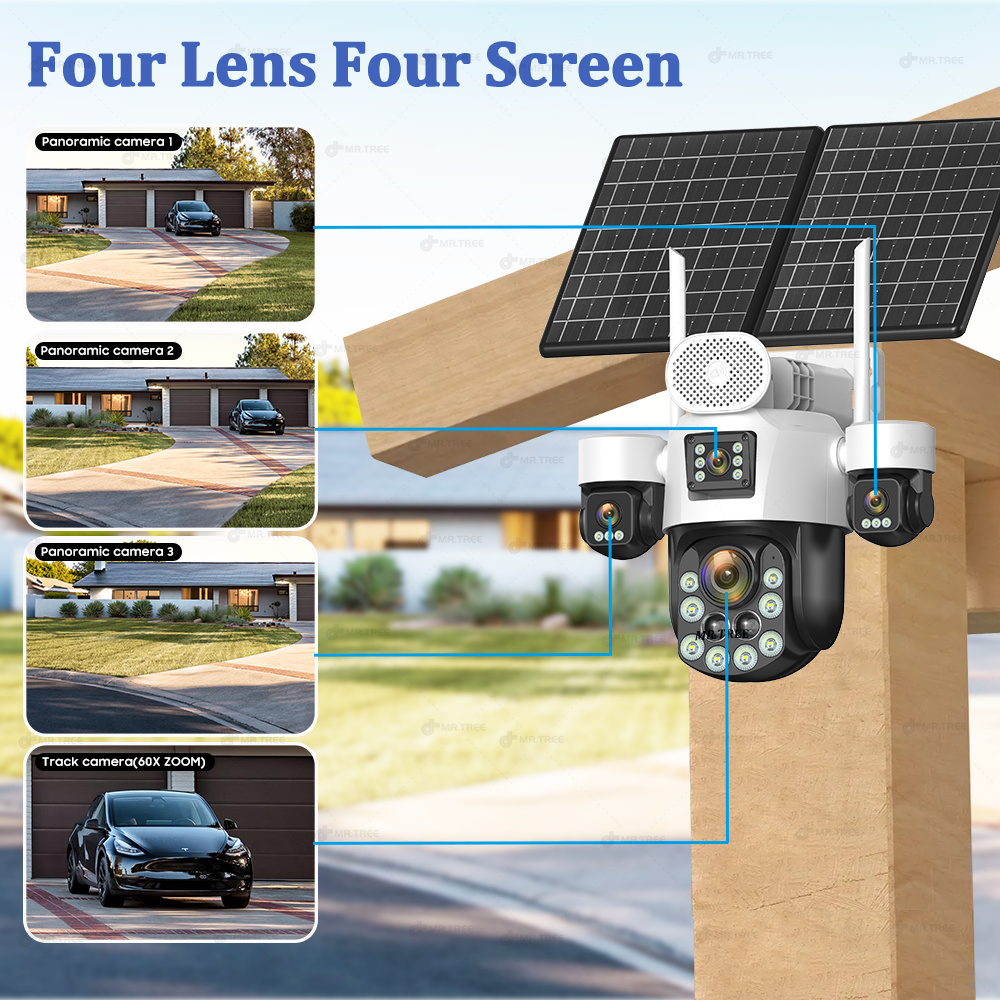 AOV Four Lens Outdoor Surveill - Home Security Network avis et prix