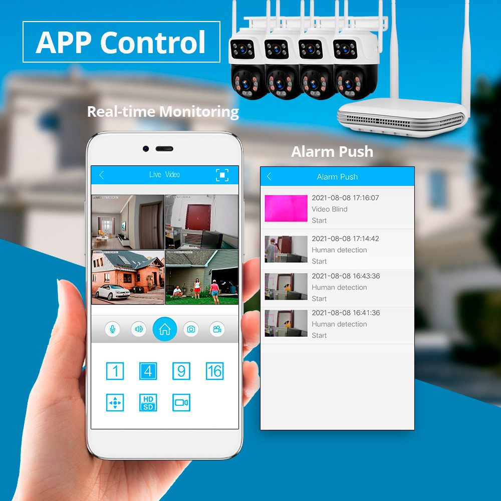 KERUI Waterproof 6MP HD Wirele - Home Security Network avis et prix