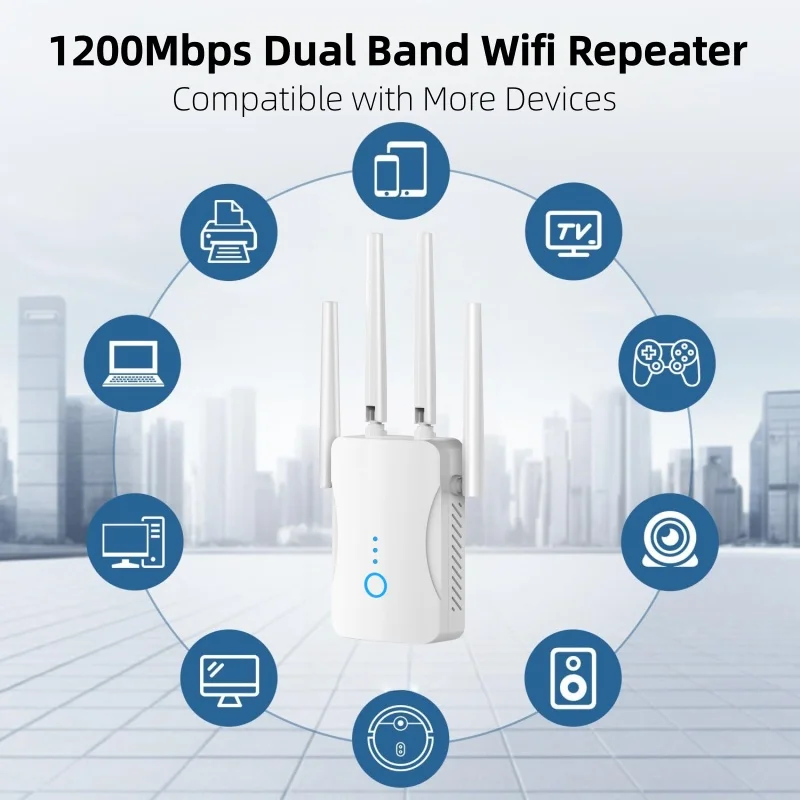 1200Mbps Dual Band WiFi Repeat - Home Security Network avis et prix