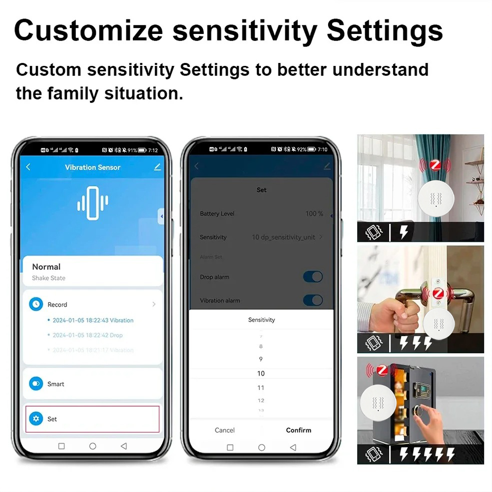 Tuya Zigbee Smart Vibration Se - Home Security App avis et prix
