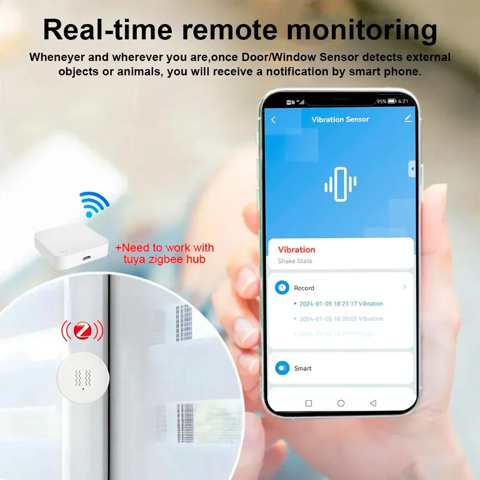 Tuya Zigbee Smart Vibration Se - Home Security App avis et prix