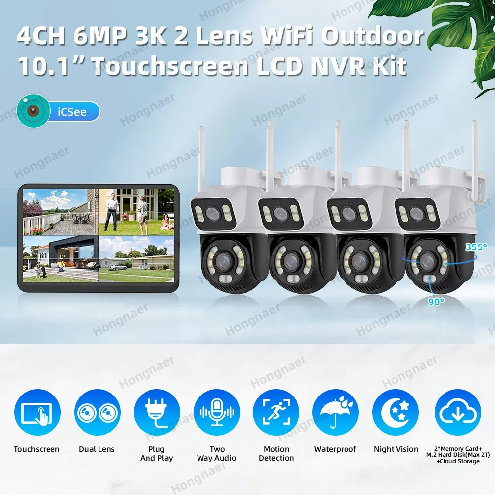 Hongnaer 6MP 4CH Dual Lens Hom - Home Security Nvr avis et prix