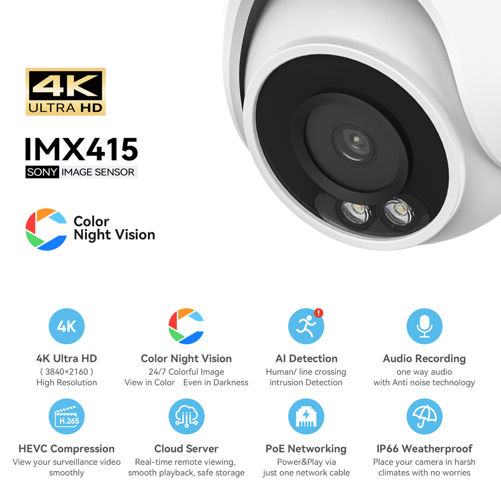 H.VIEW Full Color Night Vision - Home Security Nvr avis et prix