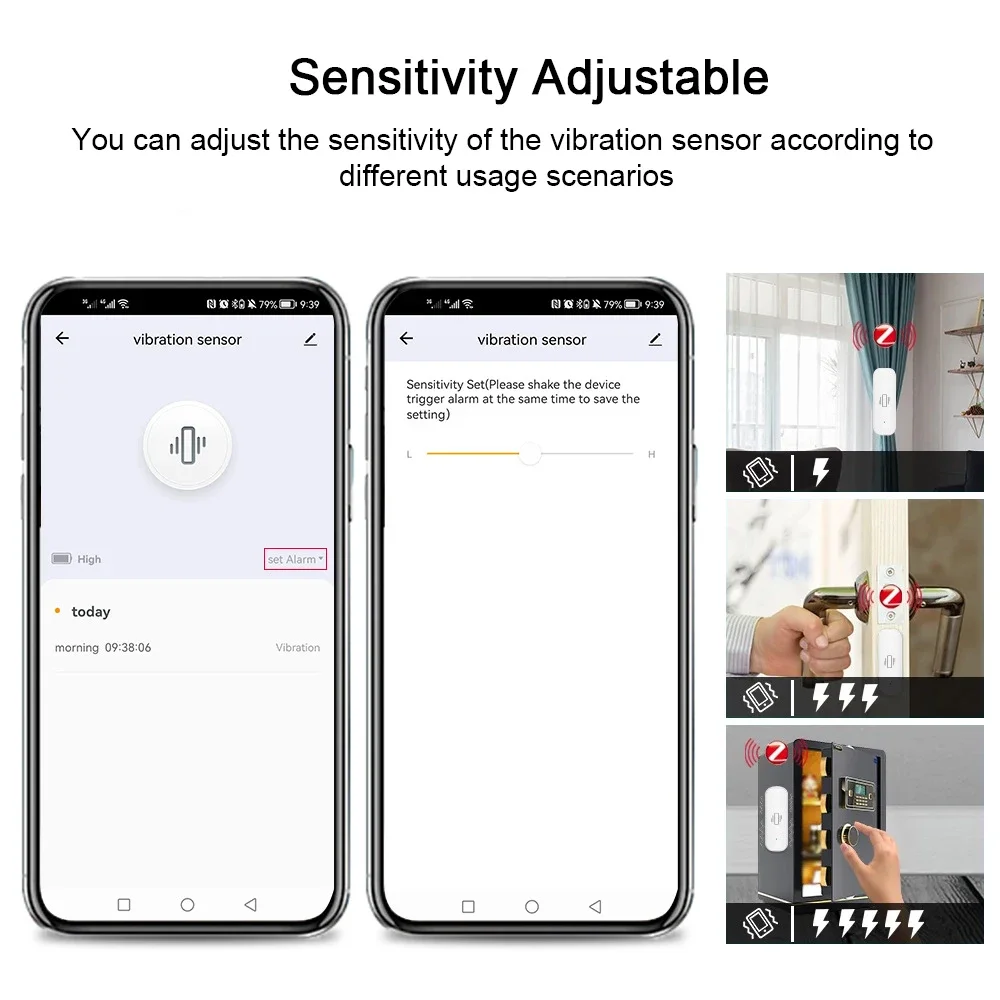 Tuya WiFi/Zigbee Smart Vibrati - Home Security App avis et prix