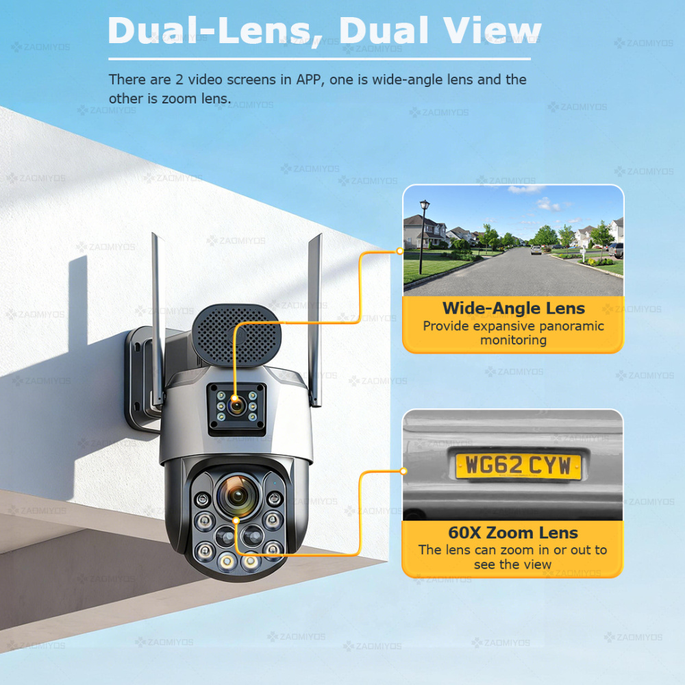 Dual Lens Home Outdoor Surveil - Home Security Network avis et prix